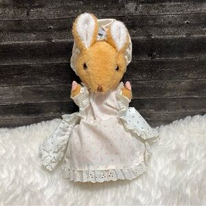 EDEN TOY LADY MOUSE PLUSH BEATRIX POTTER STUFFED ANIMAL TOY VINTAGE